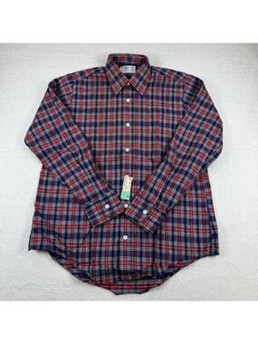 Mac Phergus Shirt Mens Size M Multicolor Plaid Flannel Long Sleeve Vintage USA